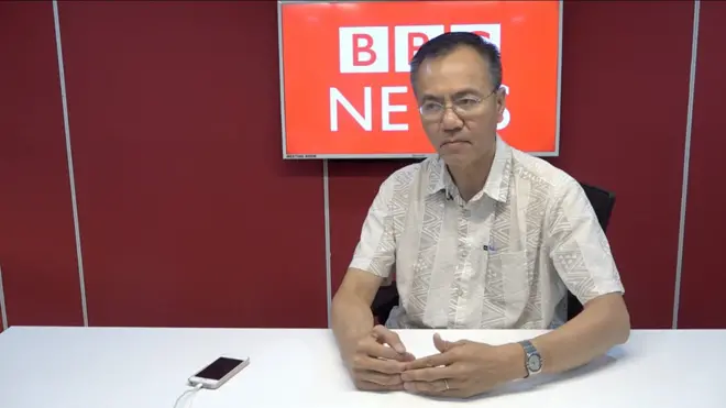 LS Nguyễn Quốc Lân trong một lần đến thăm văn phòng BBC ở Bangkok tháng Chín, 2018