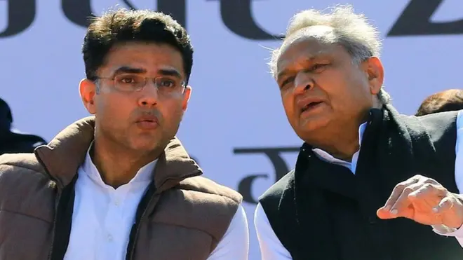 सचिन पायलट, अशोक गहलोत