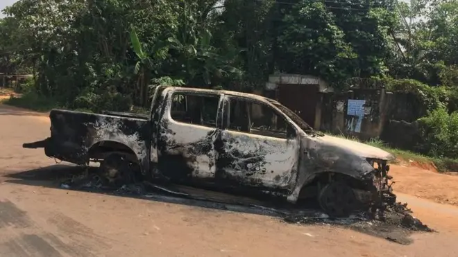 Ụgbọala ndị uweojii a gbara ọkụ