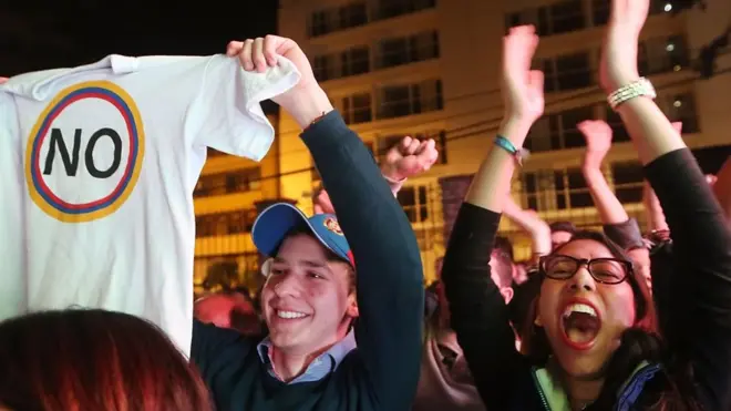 Colombianos a favor del "No"