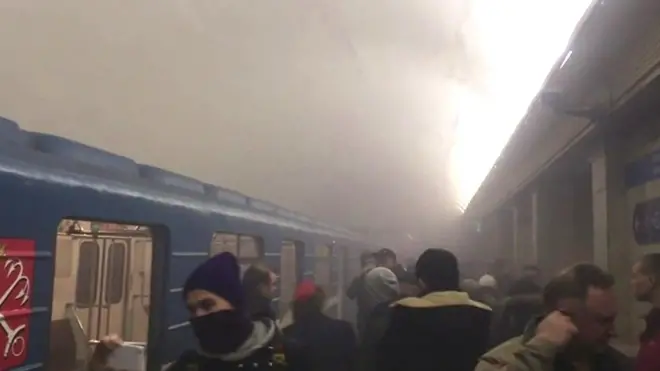 انفجار بمحطة لقطارات الانفاق في روسيا