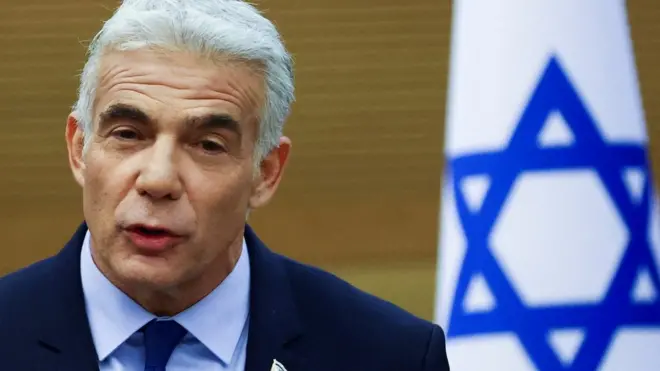 Yair Lapid speaks at the Israeli parliament (20 June 2022)