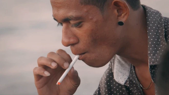 Man smoking in East Timor