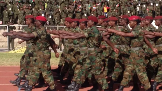 ኣብ ከተማ ባህርዳር መዓልቲ ሰራዊት ምክልኻል ሃገር እንትኽበር ፡ ለካቲት 2008።