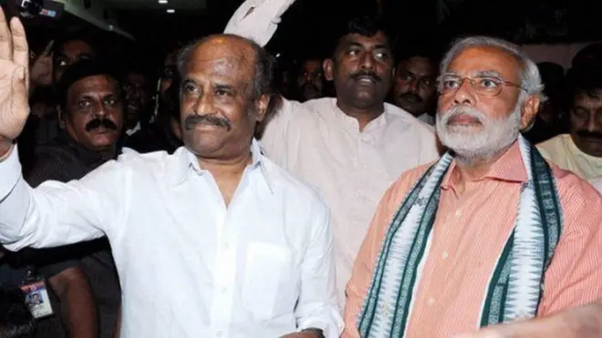રજનીકાન્ત અને નરેન્દ્ર મોદી