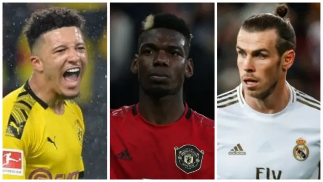 Jadon Sancho, Paul Pogba na Gareth Bale