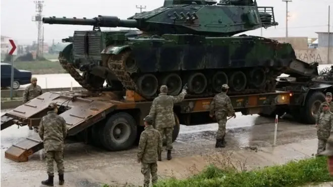 Reyhanlı yaxınlığına göndərilən bir tank