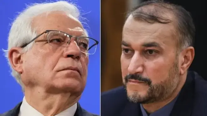 حسین امیرعبداللهیان وزیر خارجه ایران و جوزپ بورل مسئول سیاست خارجی اتحادیه اروپا دو روایت مختلف توییتری از تماس تلفنی اخیر خود ارائه کرده‌اند