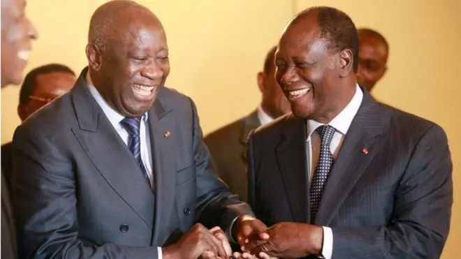 Laurent Gbagbo et Alassane Ouattara