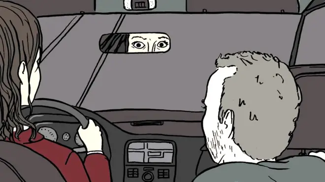 Conductora de Uber asustada