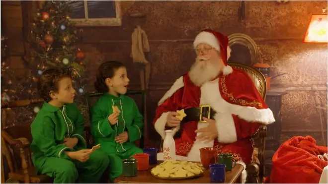 探访圣诞老人的美国小朋友