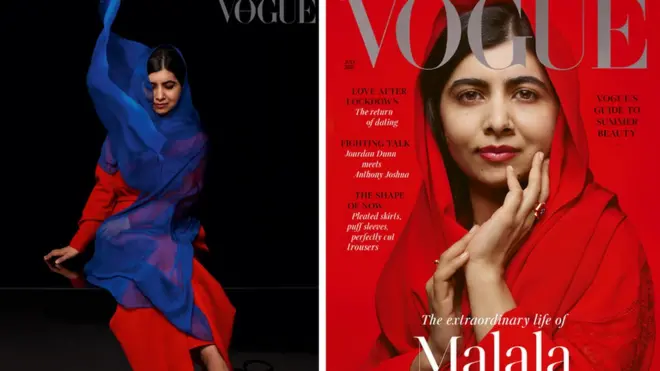 July cover of British Vogue, featuring Malala Yousafzai