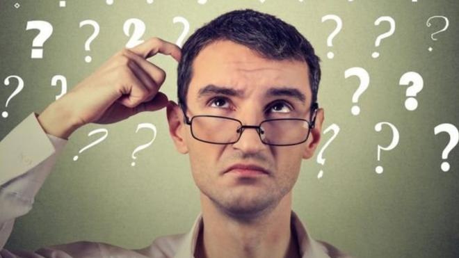 Homem e interrogações