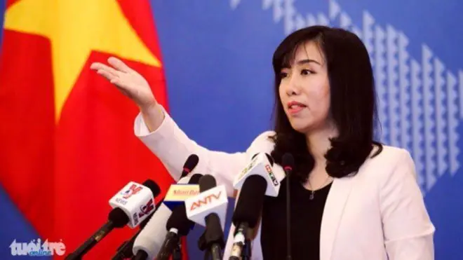 Người phát ngôn Bộ Ngoại giao Việt Nam Lê Thị Thu Hằng.