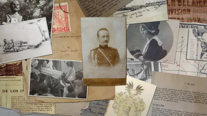 Composición gráfica de la vida de Juan Belaieff