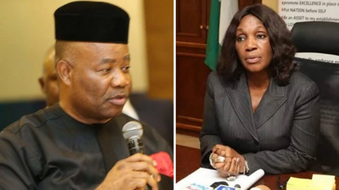 Senator Akpabio and Joy Nunieh