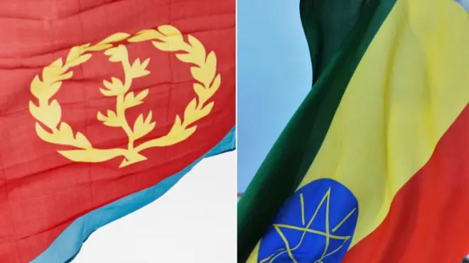 ባንዴራታት ኤርትራን (ፀጋም) ኢትዮጵያን (የማን)