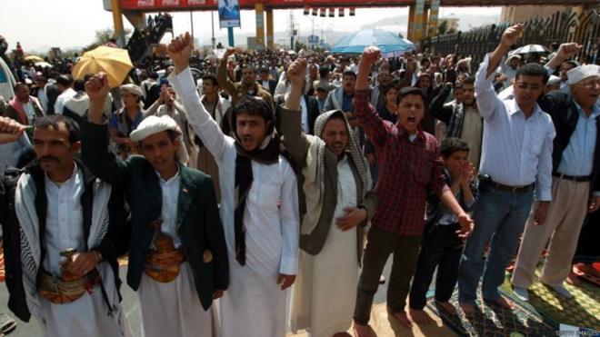 مظاهرات القوى السياسية من أنصار الانتفاضة الشعبية في عموم اليمن