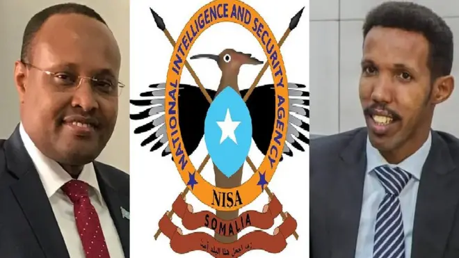 Cabdullaahi Axmed Nuur (bidix) iyo Yaasiin Fareey (midig)