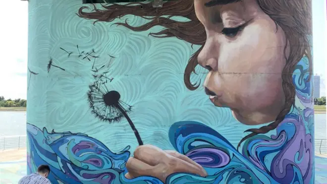 Mural u Beogradu na vodi