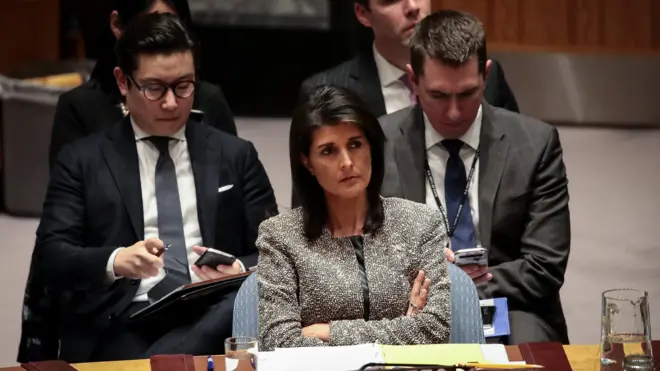 په ملګرو ملتونو کې د امریکا استازې نیکي هیلي.