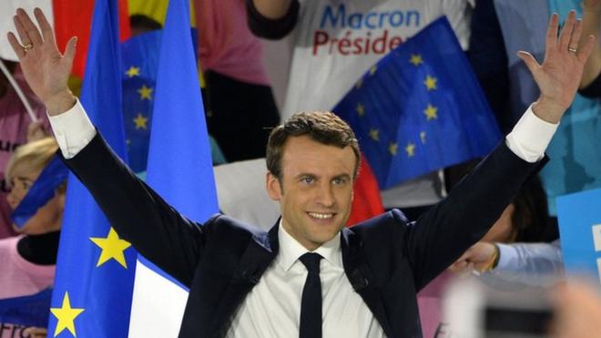 马克龙当选法国总统。