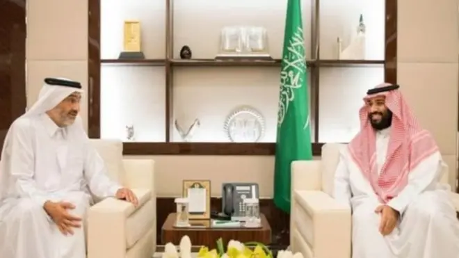 الشيخ عبدالله بن علي آل ثاني قام بزيارة وساطة إلى السعودية