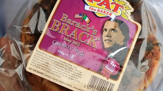 en 2011, debido a la visita de Obama a Irlanda, panaderos locales crearon el "Brack".