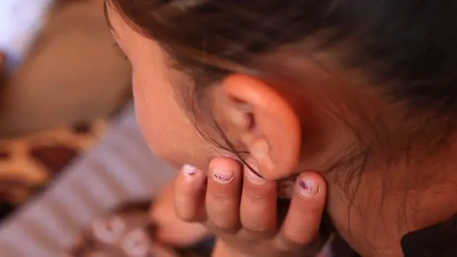 Zelda, niña de 8 años de la minoría yazidí en Irak