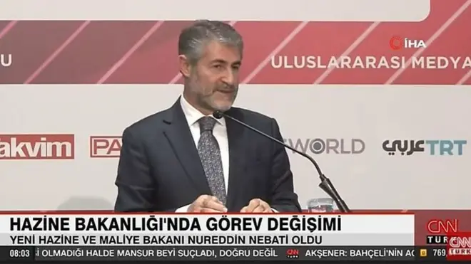 نورالدین نباتی به عنوان وزیر جدید اقتصاد ترکیه منصوب شده است