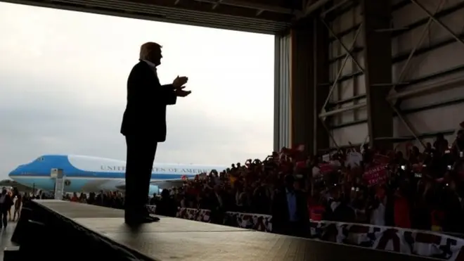 President Donald Trump at a rally in Florida. Photo: 18 February 2017
