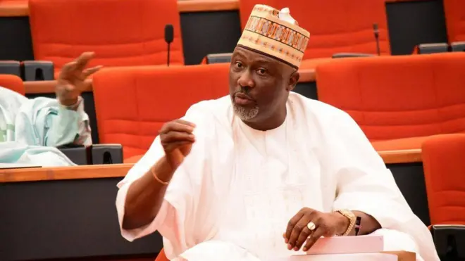 Senator Dino Melaye na of di lawmakers for Nigeria wey people feel say e too get mouth
