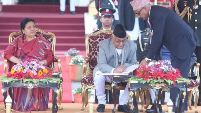 केपी ओली सिंहदरबारमा आसीन भएको यो दोस्रोपटक हो