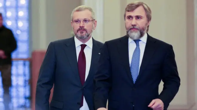 Вадим Новинський (зліва) та Олександр Вілкул у Верховній Раді