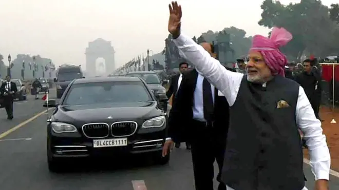 ప్రధానమంత్రి నరేంద్ర మోదీ కారు..