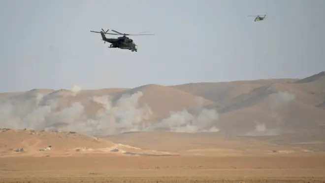 Минобороны полагает, что российский вертолет сбили бойцы ИГ