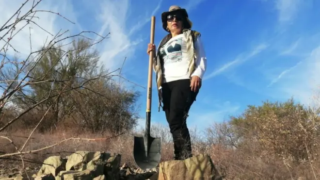 Cecilia Delgado durante unabrabet cpmlas numerosas excavaciones en las que ha participado.