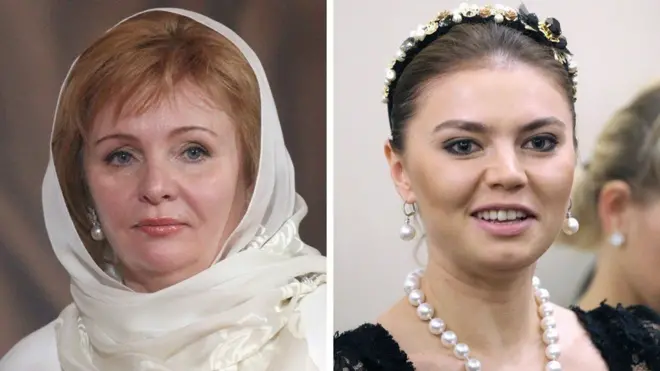 روسی صدر ولادیمیر پوتن کی سابق اہلیہ لڈمیلا اوچیرینٹنایا اور سابق اولمپک جمناسٹ علینا کبائیوا