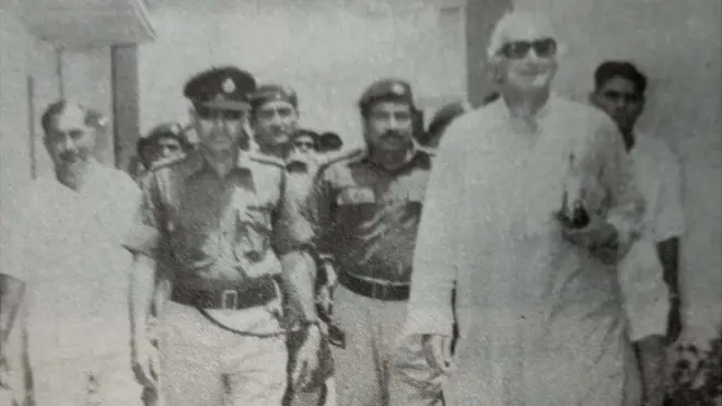 نیپ کے سربراہ خان عبدالولی خان حیدر آباد سازش کیس کی سماعت کے دوران