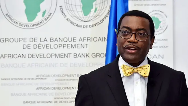 Akinwumi Adesina, président de la Banque africaine de développement, prononce un discours le 17 septembre 2015