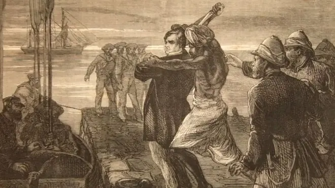 شیر علی کے ہاتھوں لارڈ میؤ کے قتل کی منظر کشی