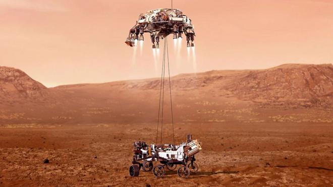 У четвер марсохід Perseverance увійде в атмосферу Марса і почне посадку в кратері Єзеро.