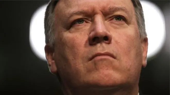 මයික් පොම්පියෝ (Mike Pompeo) ජනාධිපති ට්‍රම්ප්ගේ කීකරු අනුගාමිකයකු ලෙස සැලකෙයි