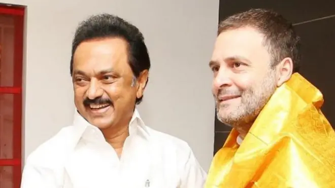 स्टालिन के साथ राहुल गांधी