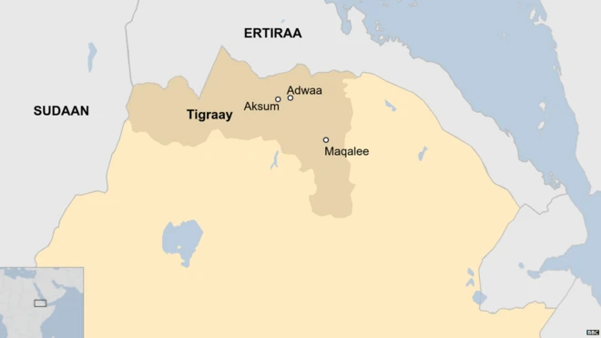 kaartaa Addigraat, Aksumiifi Adwaa agarsiisu