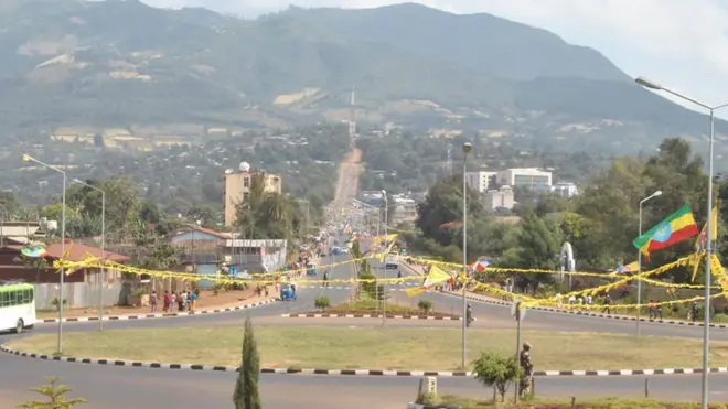 የወላይታ ከተማ ከርቀት ስትታይ