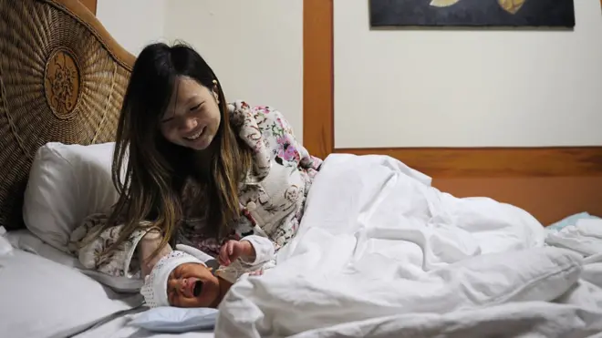 Chinese woman with pickin