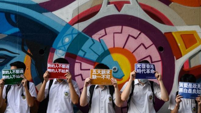 香港抗议活动中，学生占了很大的比重。