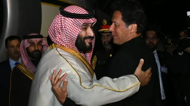 This is the Saudi crown prince's first visit to Pakistan since assuming that role