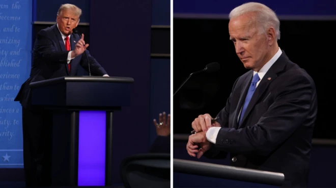 US president Donald Trump and Democratic candidate Joe Biden